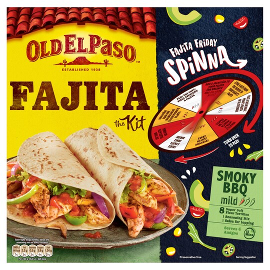 Old El Paso Smoky Bbq Fajita Dinner Kit 500G Tesco Groceries