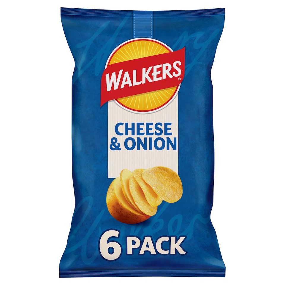 image 1 of Walkers Cheese & Onion Multipack Crisps 6x25g