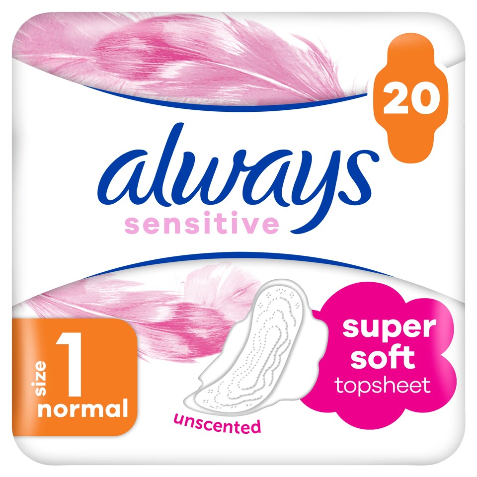 Obrázek 1 pro produkt Always Ultra Sensitive Normal Plus Vložky S Křidélky (Velikost 1) 20 ks