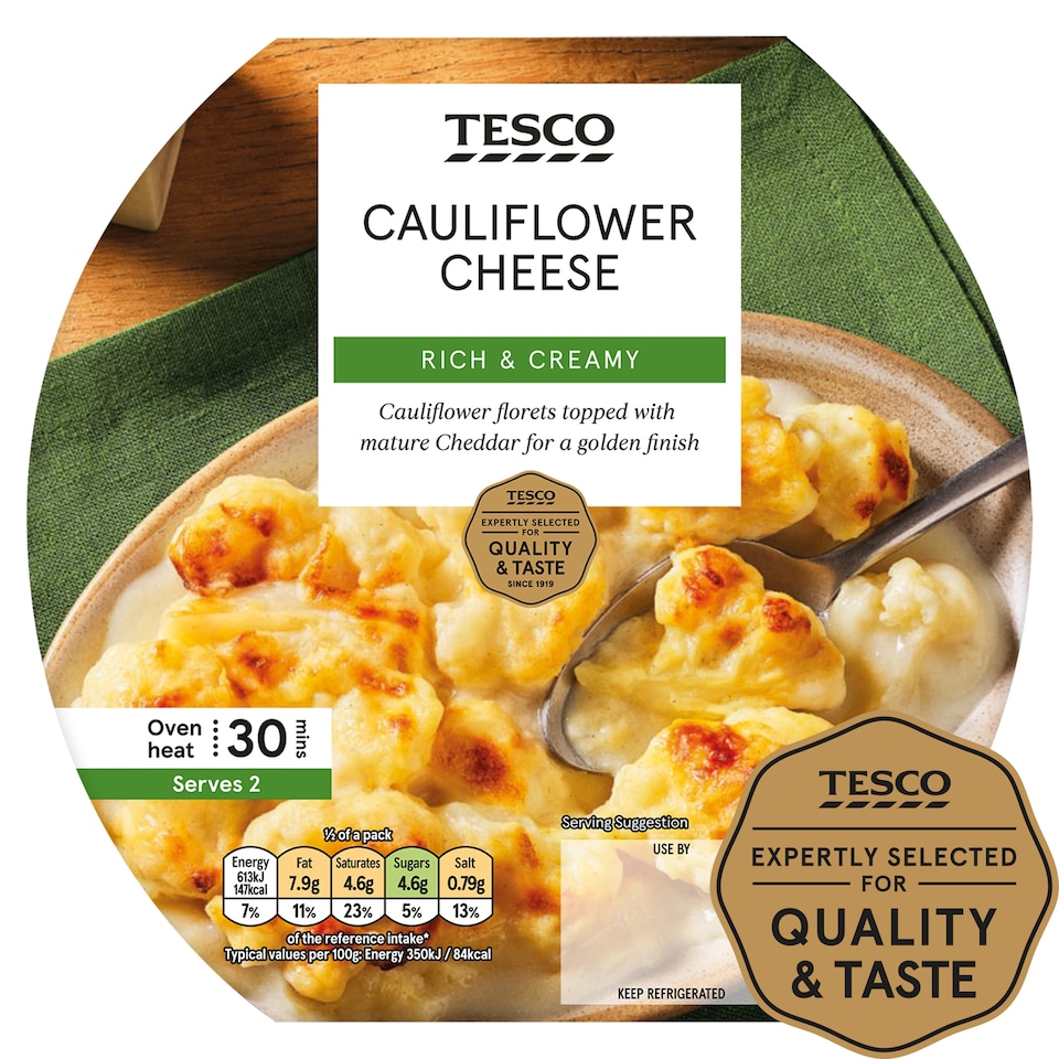Tesco Cauliflower Cheese 350G