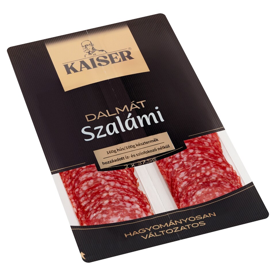 Kaiser szeletelt dalmát szalámi 2 x 37,5 g