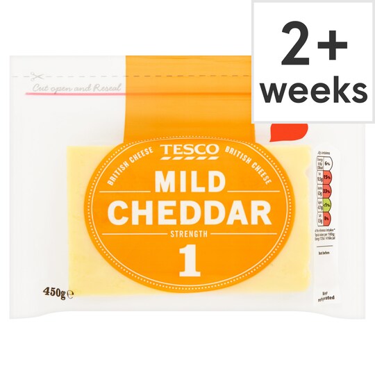 Tesco British Mild Cheddar 450G Tesco Groceries