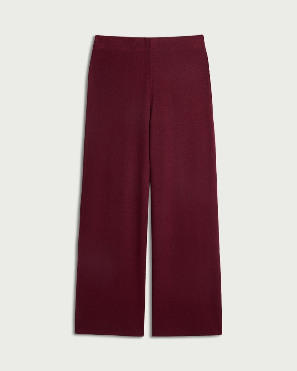 image 1 of F&F Wide Leg Co-ord Trousers in Burgundy