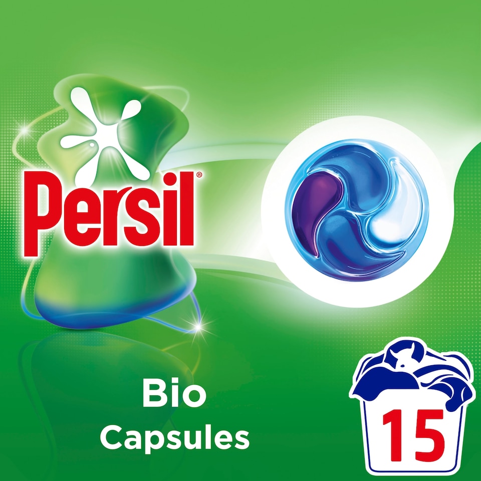 image 1 of Persil Bio 4 in 1 Laundry Washing Detergent Capsules 15 Washes 204g