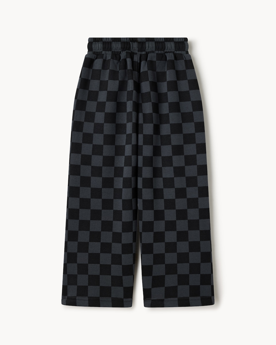 image 1 of F&F Boys 3-Pack Cotton Rich Wide Leg Joggers in Grey