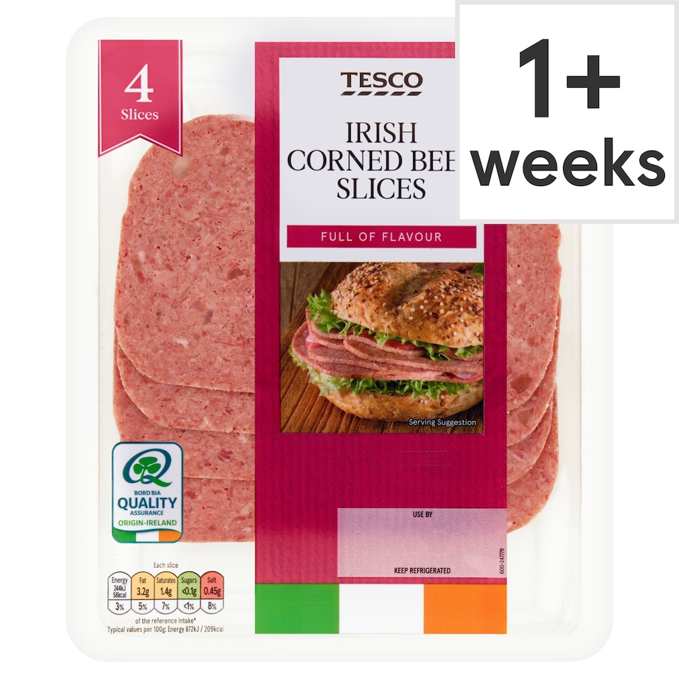 Tesco Irish Corned Beef Slices 110g