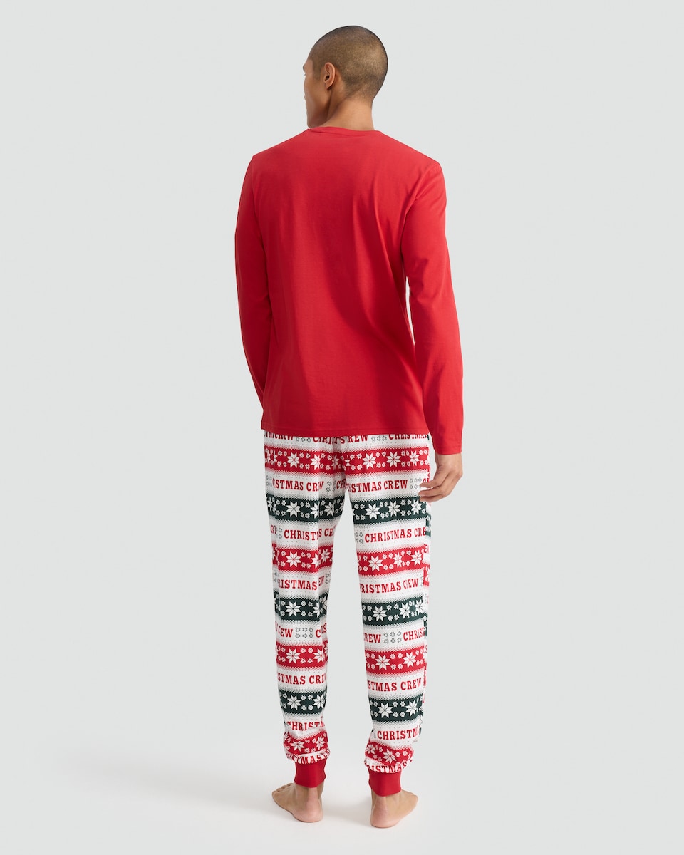 image 1 of F&F Christmas Crew Matching Family Pyjamas in Red