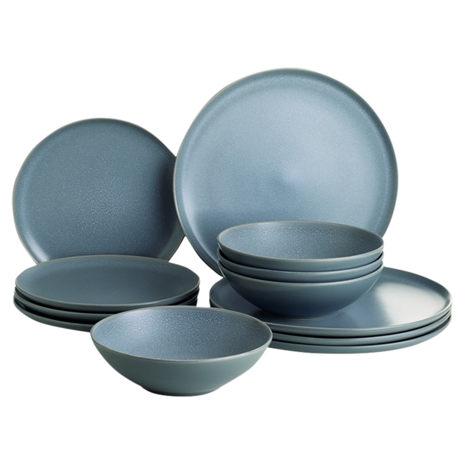 image 1 of F&F Home Rayo Blue Dinner Set 12 pcs