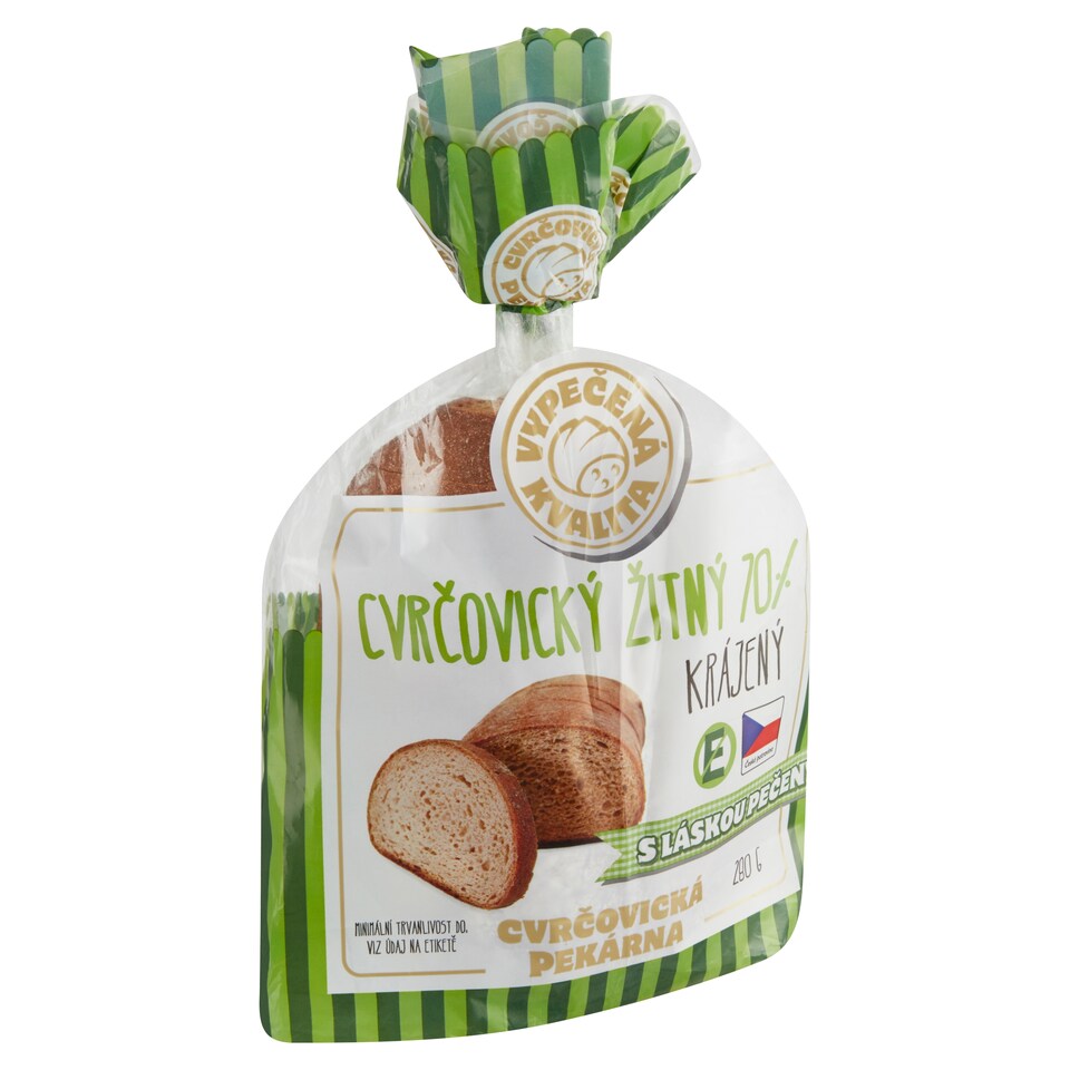 Cvrčovická Pekárna Cvrčovický žitný 70% krájený 280g