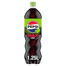 Pepsi Max Lime No Sugar Cola Bottle 1.25L