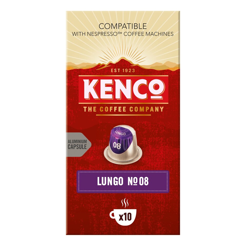 Kenco Lungo Pod 10 Pack 52G Tesco Groceries
