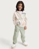 image 2 of Bluey Cotton Rich Let's Explore Zip Up Oversized Fit Hoodie in Cream