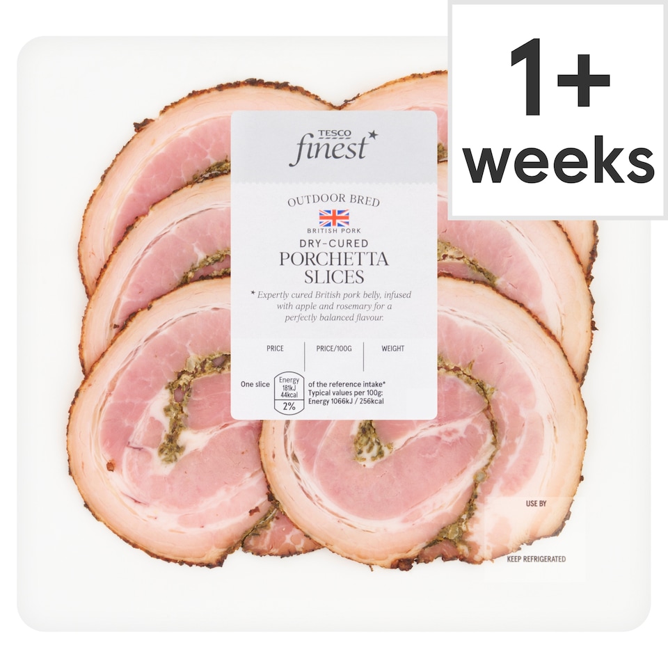 Tesco Finest Dry Cured Porchetta Slices 100g