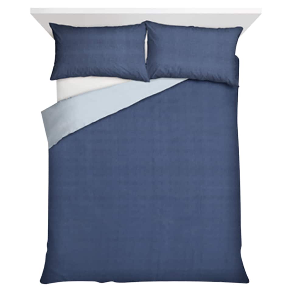 F&F Home Bedding Bedding Blue Reversible Duvet Set King