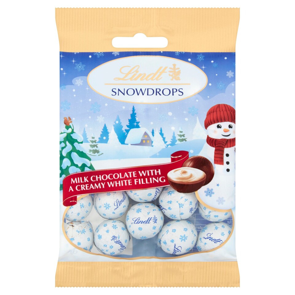 image 1 of Lindt Milk Chocolate Snow Drops 100G