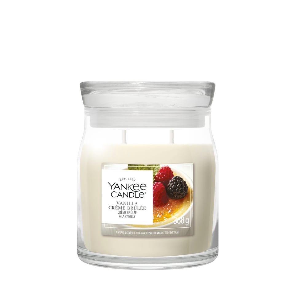 image 1 of Yankee Candle Signature Vanilla Crème Brulee Medium Jar 368g