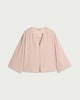 image 5 of F&F Textured Button Up V Neck Blouse in Pink
