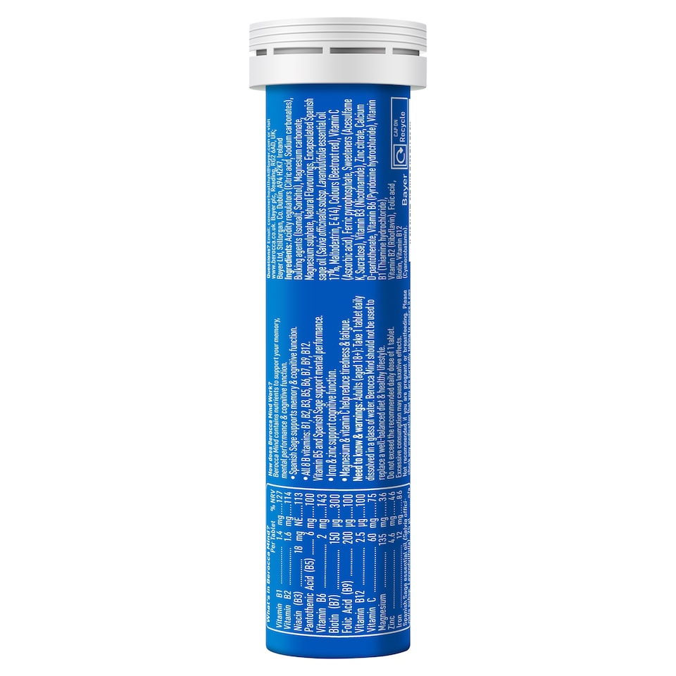 image 1 of Berocca Mind Berry Flavour 15 Effervescent Tablets 