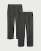 image 4 of F&F Boys School 2-Pack Dressing Made Easy Trousers in Grey