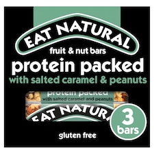Eat Natural Fruit & Nut Bars Protein Packed with Salted Caramel and Peanuts 3 x 45g