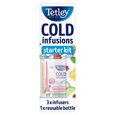Tetley Cold Infusions Starter Kit 3 Pack Plus Bottle