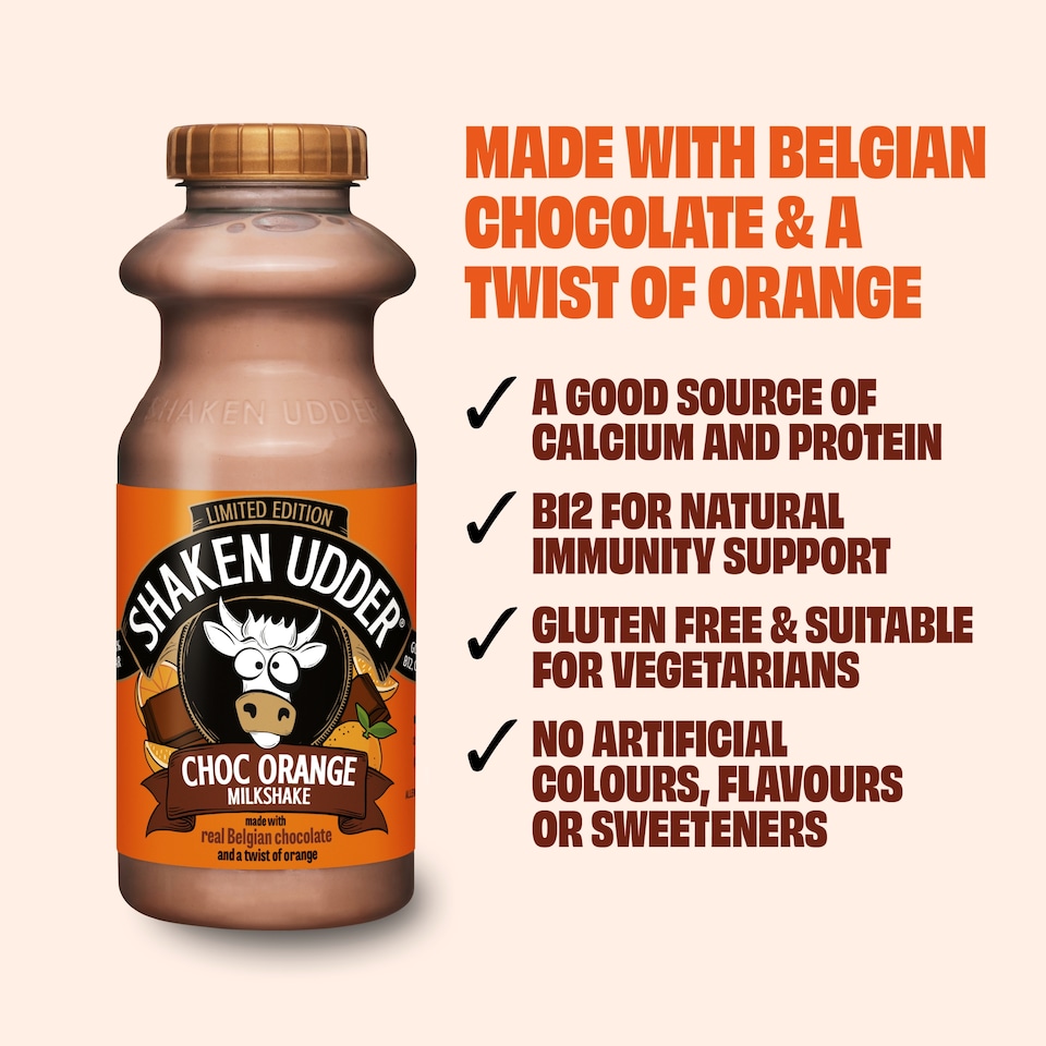 image 1 of SHAKEN UDDER CHOCOLATE ORANGE MILKSHAKE 330ML