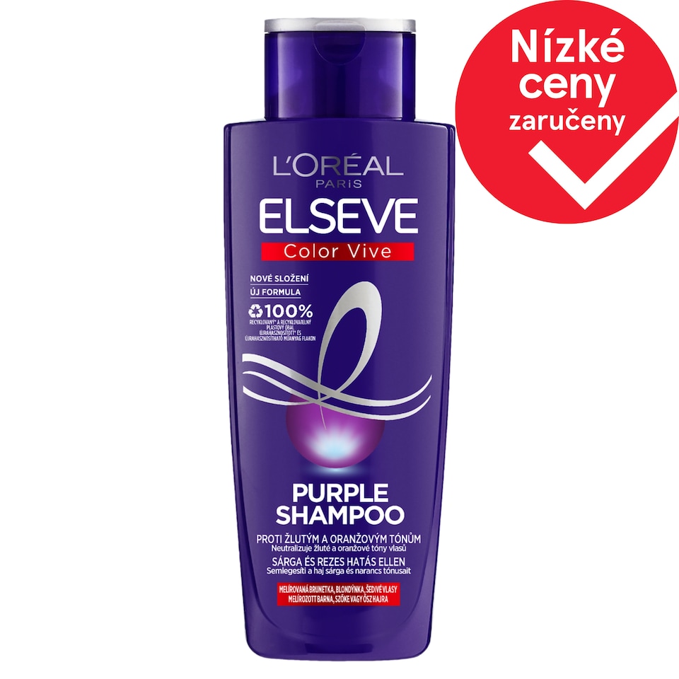 ĽOréál Paris Elseve Color Vive purple shampoo, 200 ml