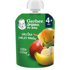 GERBER Organic Pocket Pear, Apple and Banana 90g