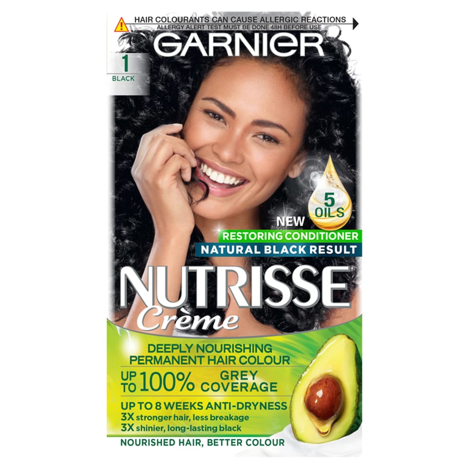 image 1 of Garnier Nutrisse Creme Permanent Hair Colour - Black