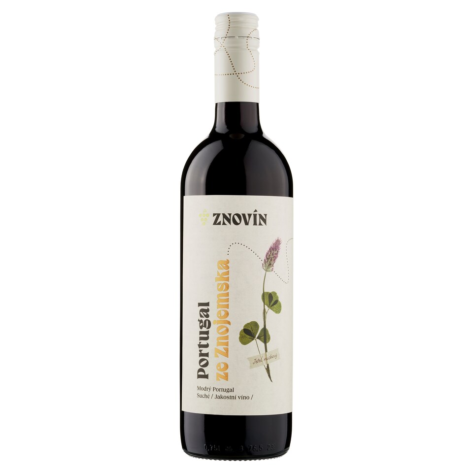 Obrázek 1 pro produkt Znovín Modrý Portugal odrůdové červené víno jakostní suché 0,75l