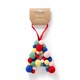 image 1 of Paperchase Cosmic Christmas Pom Pom Letter A Hanging Decoration