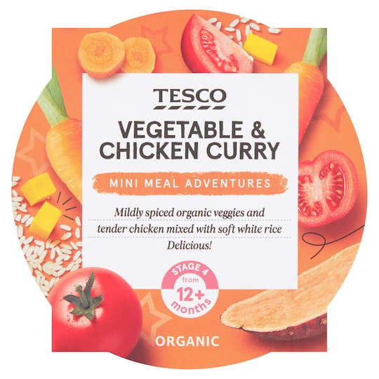 Tesco Chicken Curry Baby Tray 200G Tesco Groceries