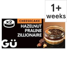 Gü Hazelnut Praline Zillionaire Cheesecake Dessert 2x 86.5g
