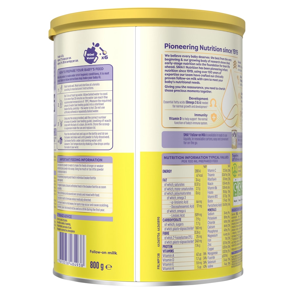 image 1 of SMA Follow-On Baby Milk Powder Formula 6-12 Months 800 G