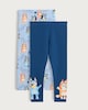 image 4 of Bluey and Bingo 2-Pack Cotton Rich Leggings in Blue