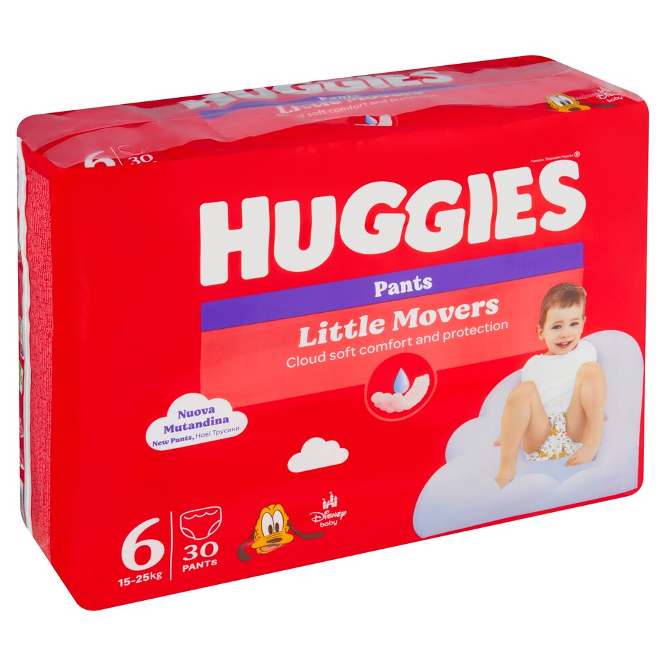 image 1 of Huggies Little Movers Pants Size 6 Children 15-25 kg 30 pcs