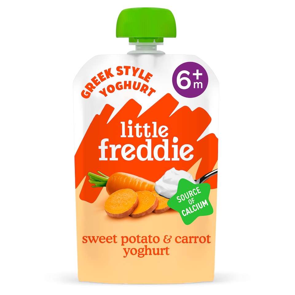 Little Freddie Organic Greek Style Yoghurt - Sweet Potato & Carrot 100g