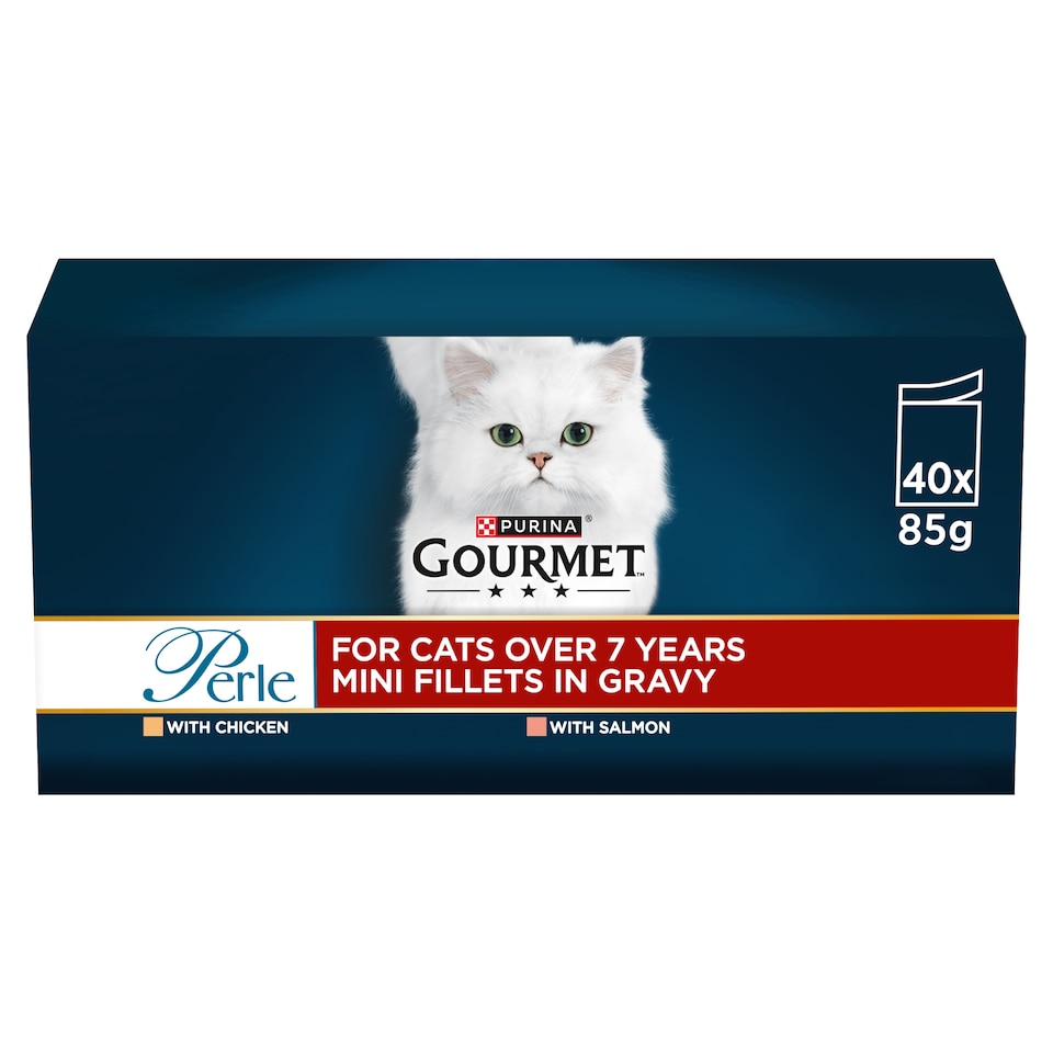 image 1 of Gourmet Perle Senior 7+ in Gravy Wet Cat Food 40x85g