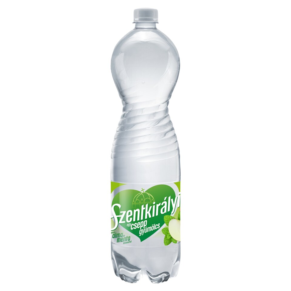 Szentkirályi Egy csepp gyümölcs alma- és menta ízű szén-dioxiddal enyhén dúsított ital 1500 ml