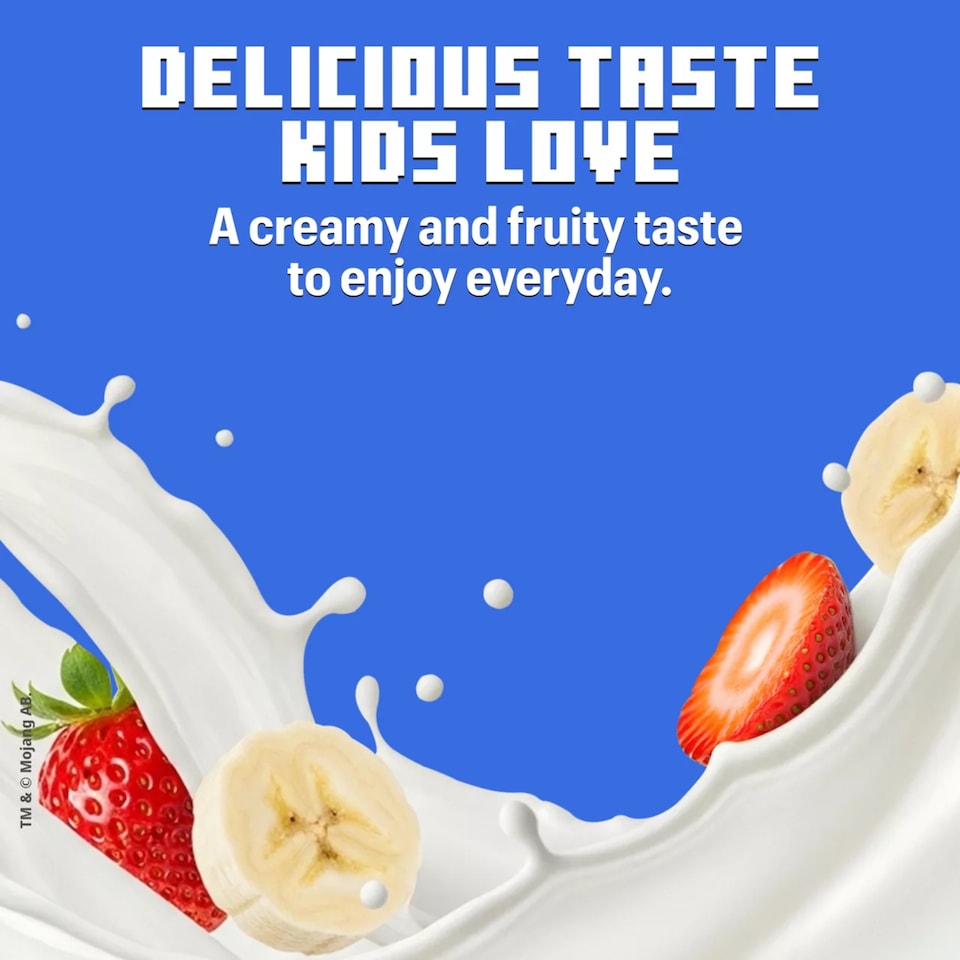 image 1 of Actimel Kids Strawberry & Banana Lunchbox Yoghurt Drink Multipack 4x100g