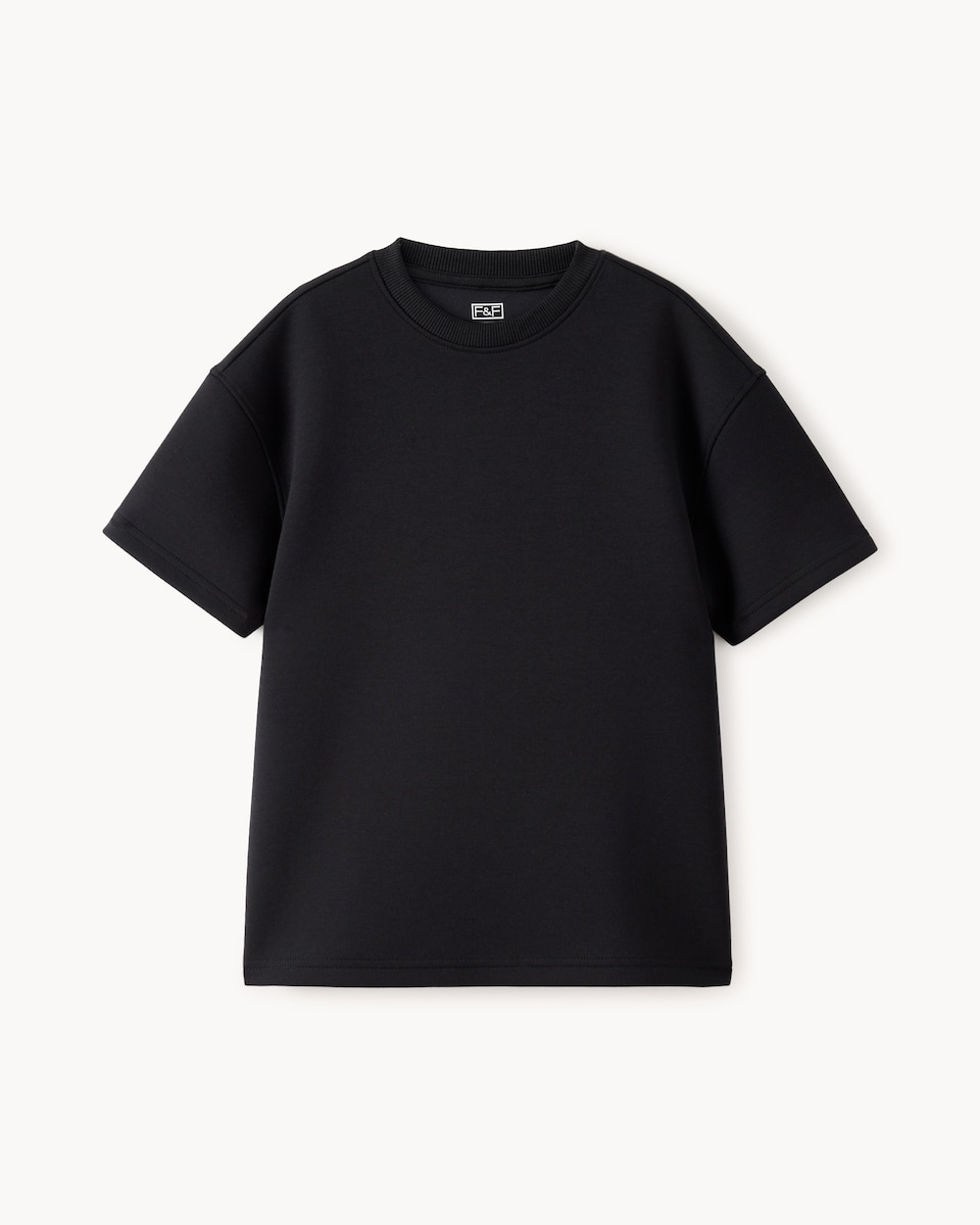 image 1 of F&F Boys Oversized T-Shirt in Black