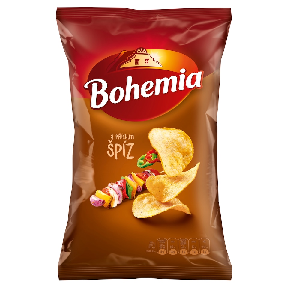 Bohemia Chips s příchutí špíz 130g