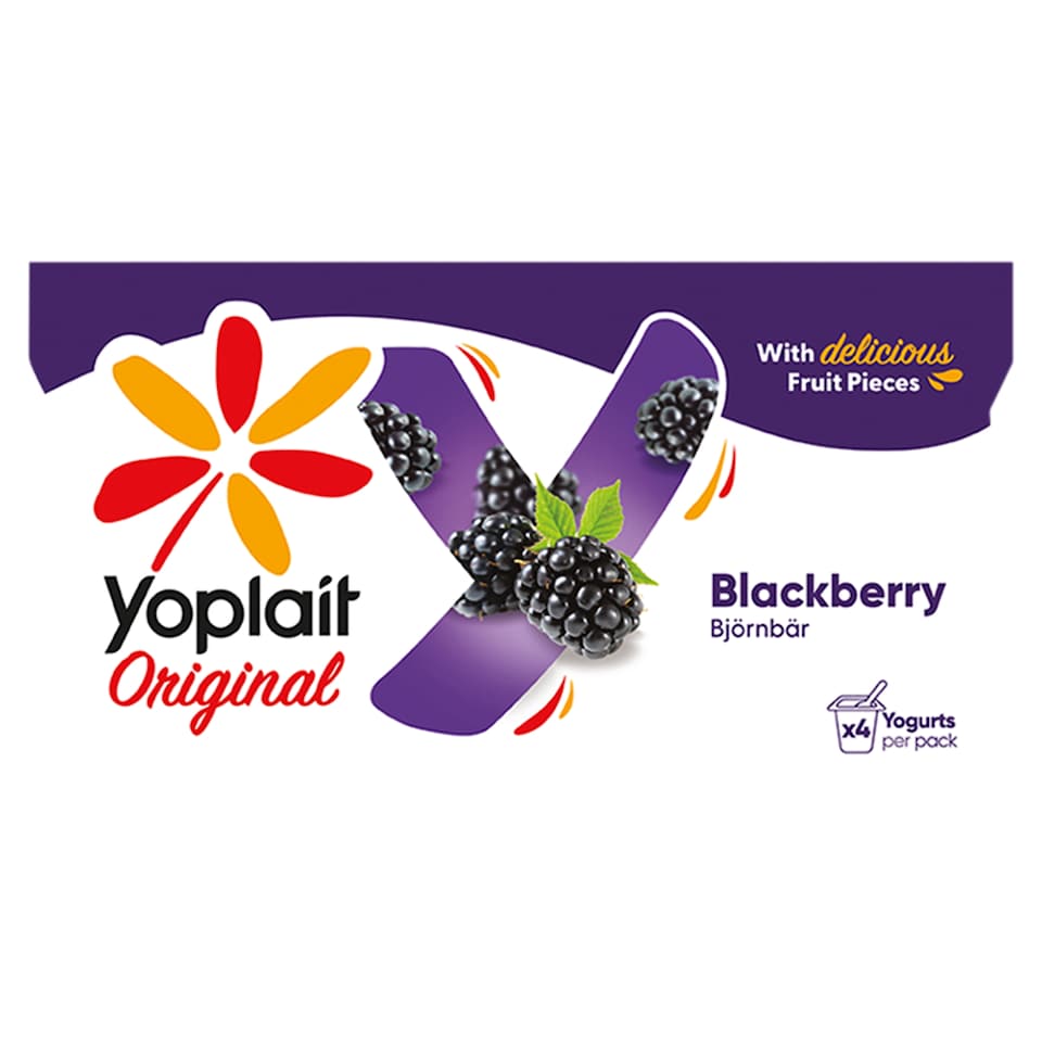 Yoplait Blackberry Yoghurt 4X125g