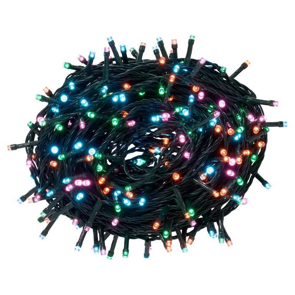 image 1 of Tesco 300 Multifunction Multicoloured LED Christmas Lights