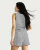 image 3 of F&F Cotton Blend Striped Co-ord Shorts in Multi Black