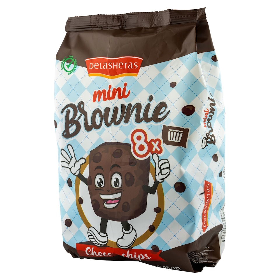 Delasheras Mini Brownie Choco Chips 8 ks 200g