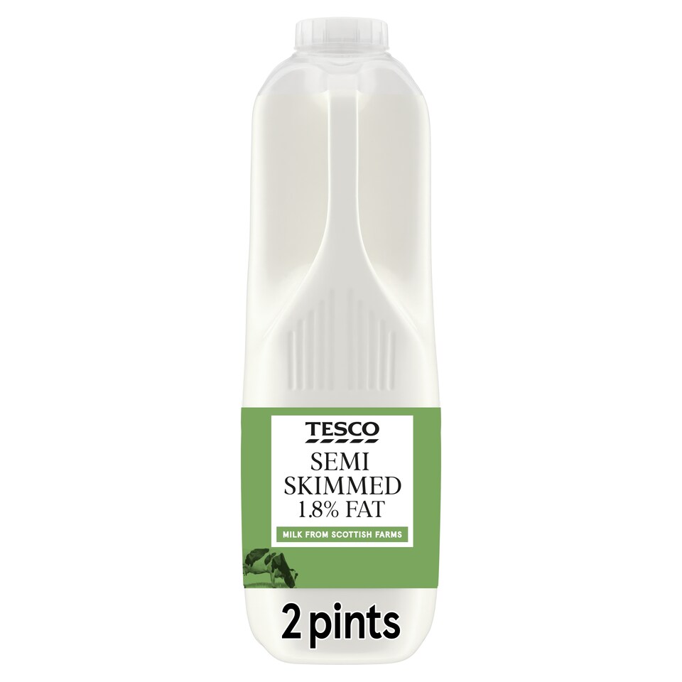 Tesco British Semi Skimmed Milk 1.13L, 2 Pints