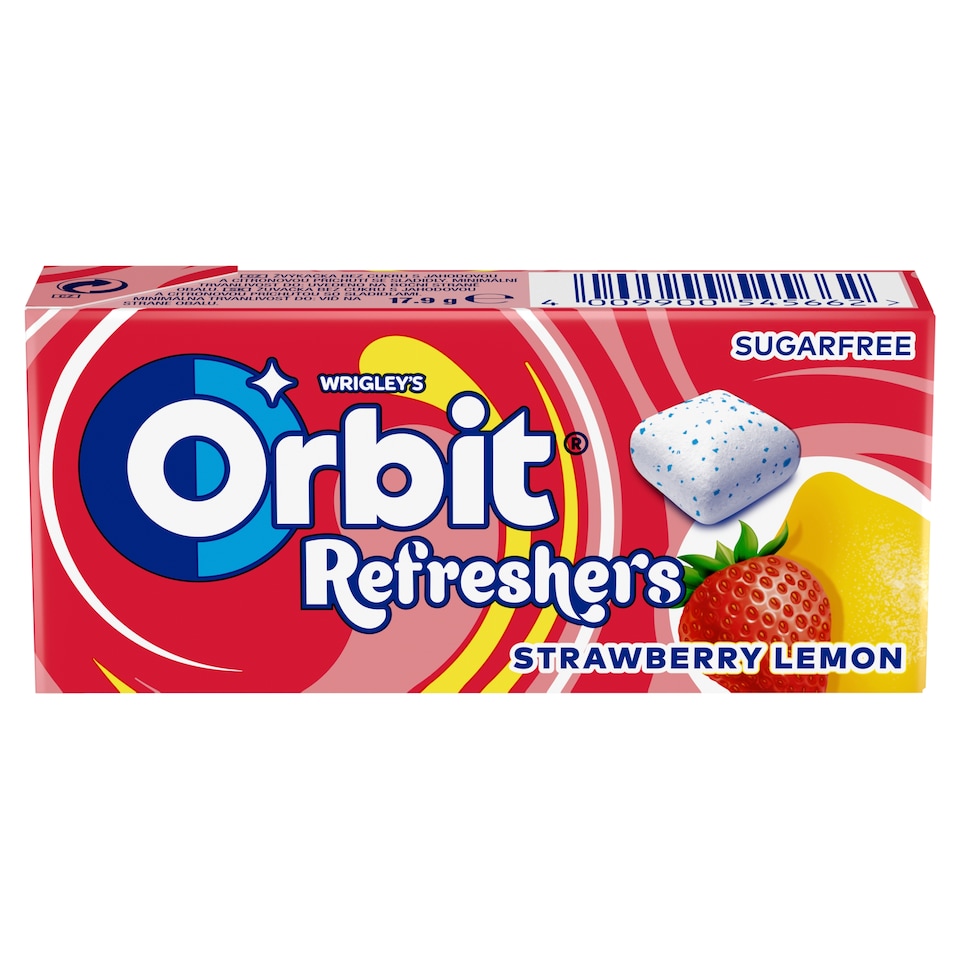 image 1 of Orbit Chewing Gum without Sugar with Strawberry and Lemon Flavor 8 pcs 17.9g