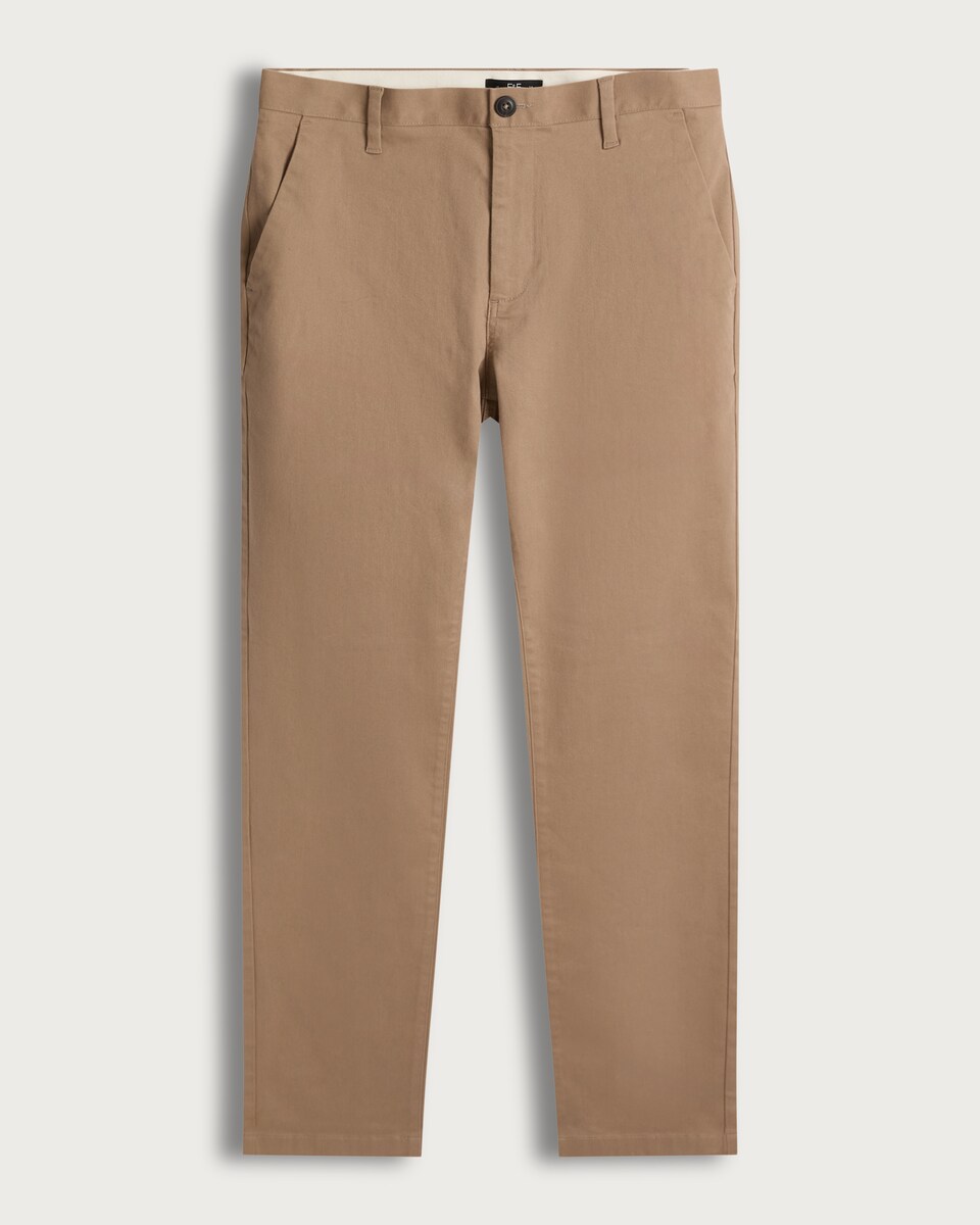 F&F Cotton Rich Slim Leg Chino Trousers in Stone