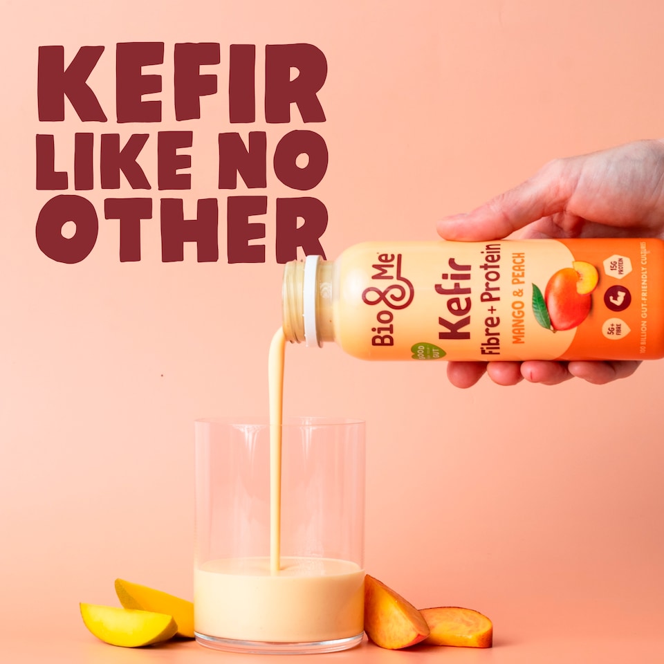 image 1 of Bio&Me Protein & Fibre Mango & Peach Kefir Drink 280ml